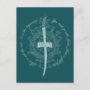 ARWEN™ Elfenzwaard Citaat Briefkaart