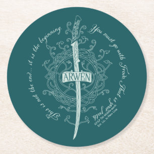 ARWEN™ Elfenzwaard Citaat Ronde Kartonnen Onderzetter