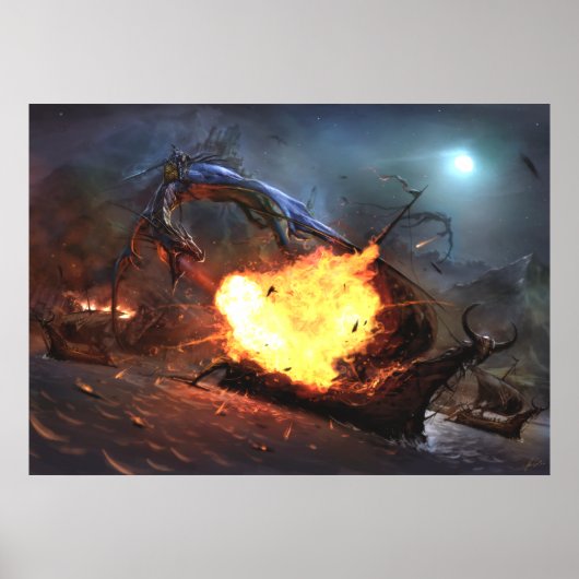 Arx Draconis bij aanval Poster (Voorkant)