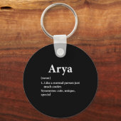 Arya Name Definition  Sleutelhanger (Voorkant)