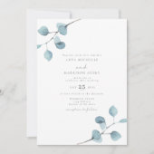 ARYA Rustic Waterverf Eucalyptus Greenery Wedding Kaart (Voorkant)