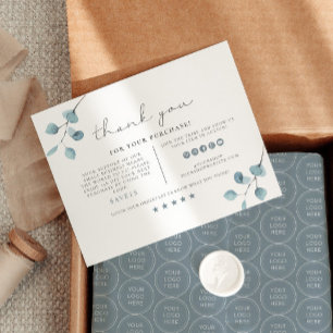 ARYA Sage Green Eucalyptus Business Carte de remer