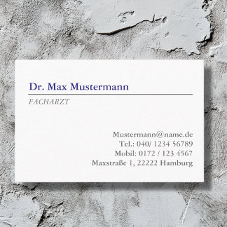 Arzt Visitenkarte Visitekaartje