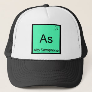As - Altsaxofoon Grappige Chemie Elementsymbool Trucker Pet