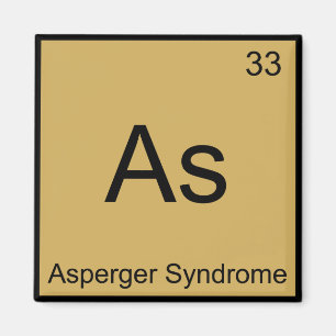 As - Asperger Syndroom Grappige Chemie Element Tee Magneet