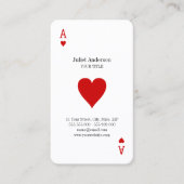 As de carte de visite de coeurs (Devant)