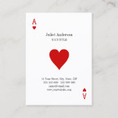 As de carte de visite de coeurs (Devant)