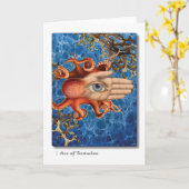 As de carte de voeux de tarot de tentacules (Fleur jaune)