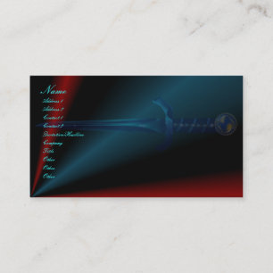 As des coeurs et du carte de visite de poignard