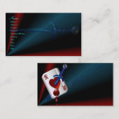 As des coeurs et du carte de visite de poignard (Devant / Derrière)