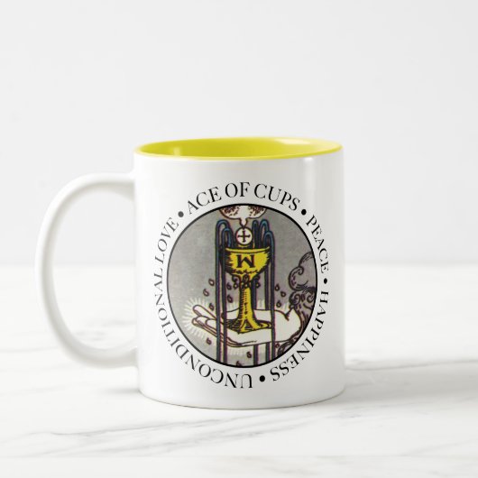 As des tasses avec le texte (Gauche)