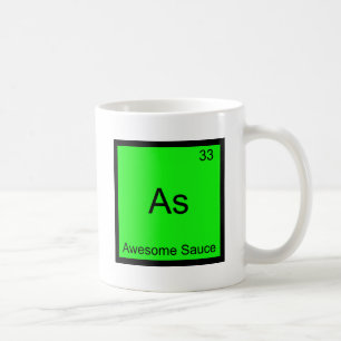 As - Geweldige Sauce Chemistry Element Symbol T-sh Koffiemok