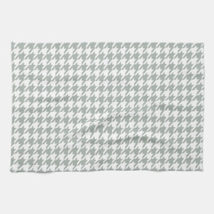 As grijs; Gray Houndstooth Theedoek