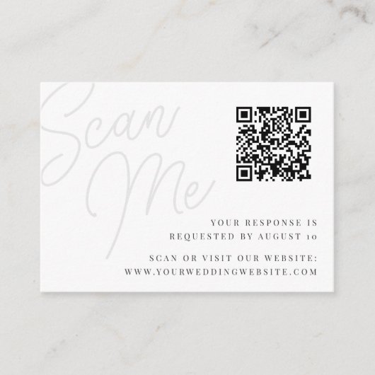 As | Manuscript Watermark QR Code RSVP Informatiekaartje (Voorkant)