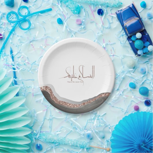 As-salamu Alaykum arabische kalligrafie, moderne i Papieren Bordje (Feest)