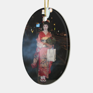 Asakusa Geisha Neo Tokio Keramisch Ornament