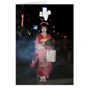 Asakusa Geisha Neo Tokyo Wenskaart