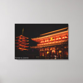 Asakusa Sensoji Tempel Japan Reizen Landschap Canvas Afdruk
