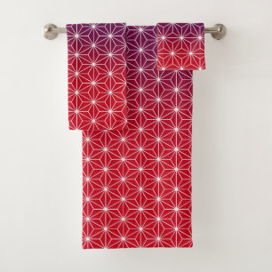 Asanoha japonais traditionnel Rouge et pourpre