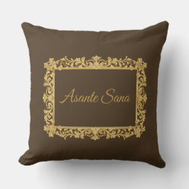Asante Sana Espresso & Tan Reversible – Gilded Fr Kussen