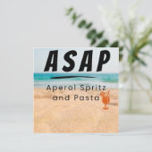 ASAP - Aperol Spritz en Pasta Vibes Feestdagenkaart (Staand voorkant)