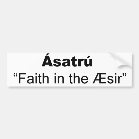 Asatru-definitie Bumpersticker (Voorkant)
