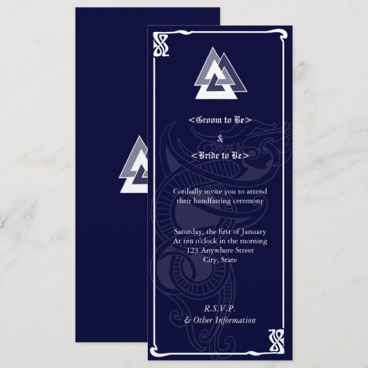 Asatru Handfasting Kaart (Voorkant / Achterkant)