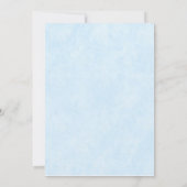 Asbella Koets Bruidsfeest Blauwe Uitnodiging (Achterkant)