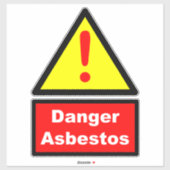 Asbestos warning sticker (Vel)
