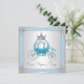 Asblauwe Prinses Verjaardagsfeestje van Assepoeste Kaart (Staand voorkant)