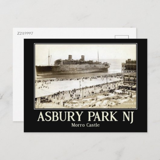 Asbury Park, Morro Castle, Briefkaart (Voorkant / Achterkant)