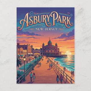 Asbury Park New Jersey Briefkaart