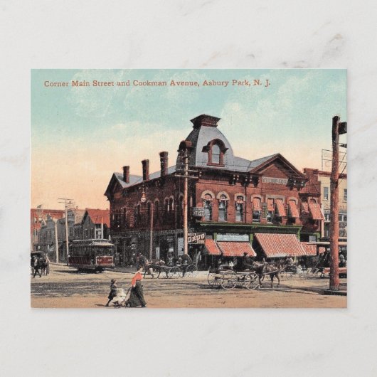 Asbury Park, New Jersey, Main St, Vintage Briefkaart (Voorkant)