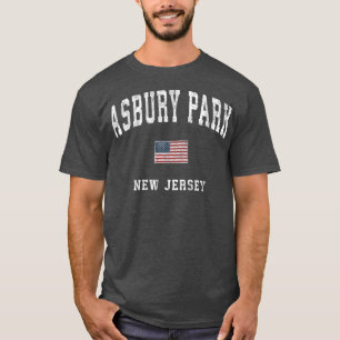 Asbury Park New Jersey NJ Amerikaanse vlag T-shirt