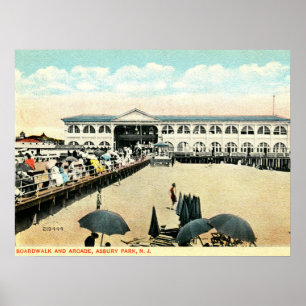 Asbury Park NJ, Boardwalk, Arcade, Poster