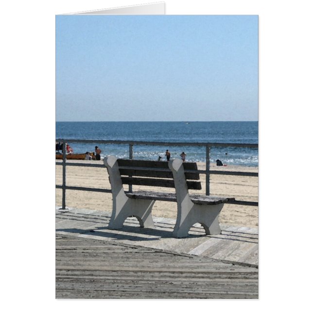 Asbury Park NJ Boardwalk - Banc Lone (Devant)