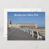 Asbury Park NJ Boardwalk Briefkaart (Voorkant / Achterkant)
