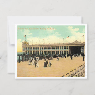 Asbury Park NJ, Casino en Strandpromenade, 1910 An Briefkaart