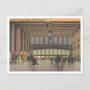 Asbury Park NJ, Convention Hall Arcade jaren 1940 Briefkaart