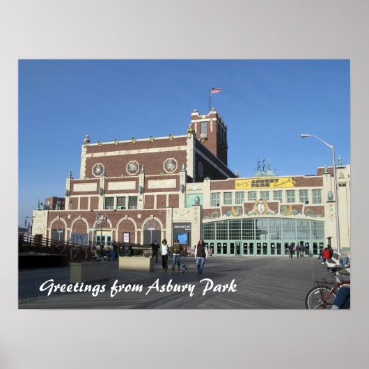 Asbury Park NJ Paramount Theater & Convention Hall Poster (Voorkant)
