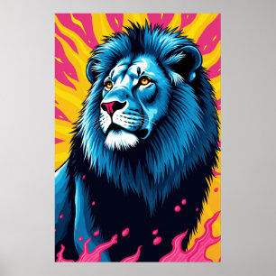 Ascendant King - Pop Kunstleeuw Poster