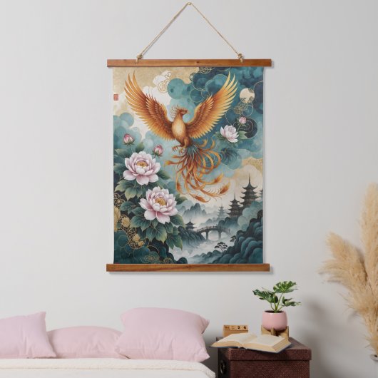 Ascending Phoenix Hangend Wandkleed (Slaapkamer)