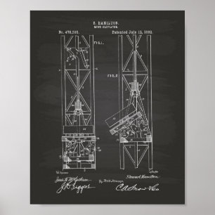 Ascenseur de mine 1892 Tableau de bord de l'art br