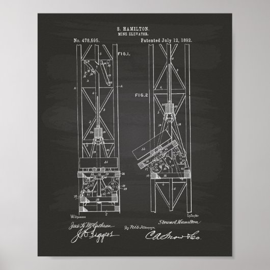 Ascenseur de mine 1892 Tableau de bord de l'art br (Devant)