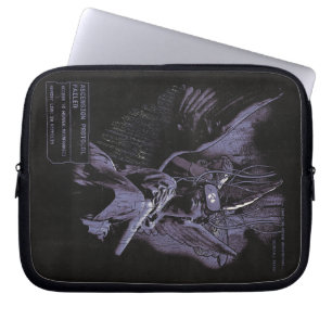 Ascension Denied - Techno-Gothic Streetwear Design Laptop Sleeve