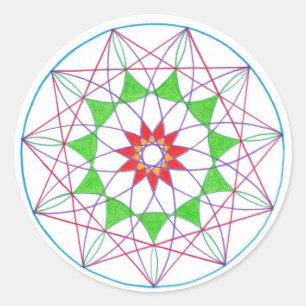 Ascension Mandala Ronde Sticker