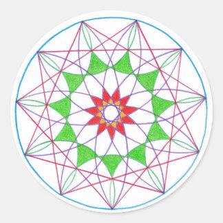 Ascension Mandala Ronde Sticker