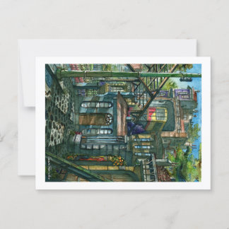 Ascensor al atardecer  briefkaart