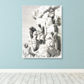 Ascent of the Great Pyramid, 19e eeuw Canvas Afdruk (Insitu (Houten vloer))