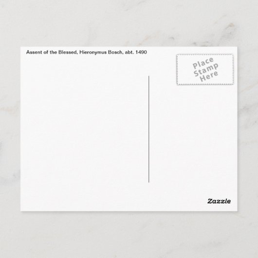 Ascent van de Gezegende, door Hieronymus Bosch Briefkaart (Achterkant)